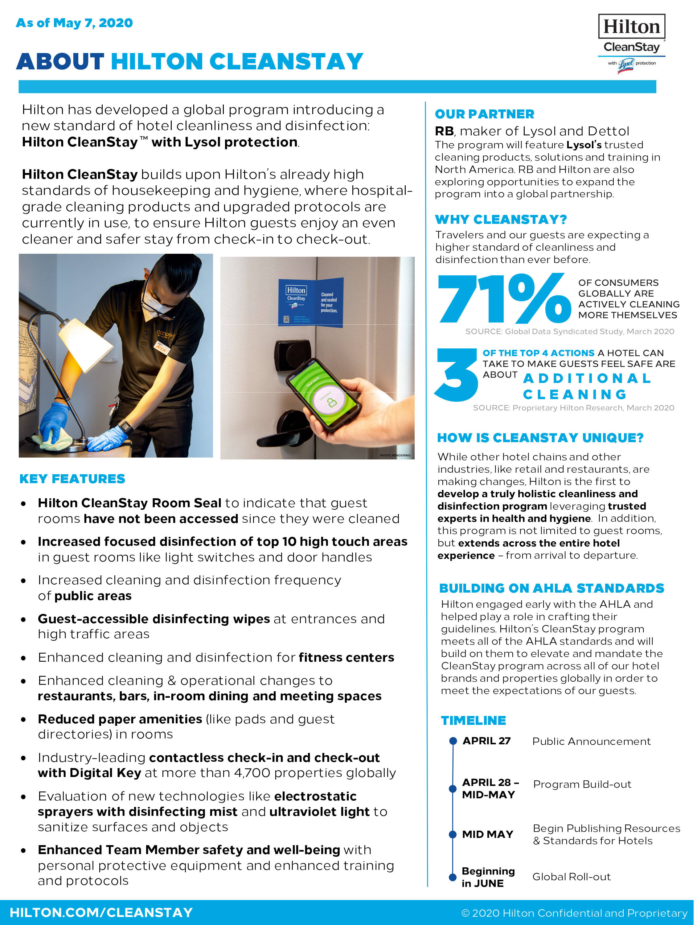 Hilton CleanStay Fact Sheet